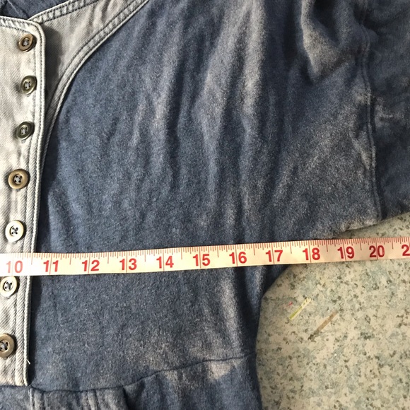 Free People Seeking Heart Ocean blue sweatshirt mini dress - Picture 14 of 15